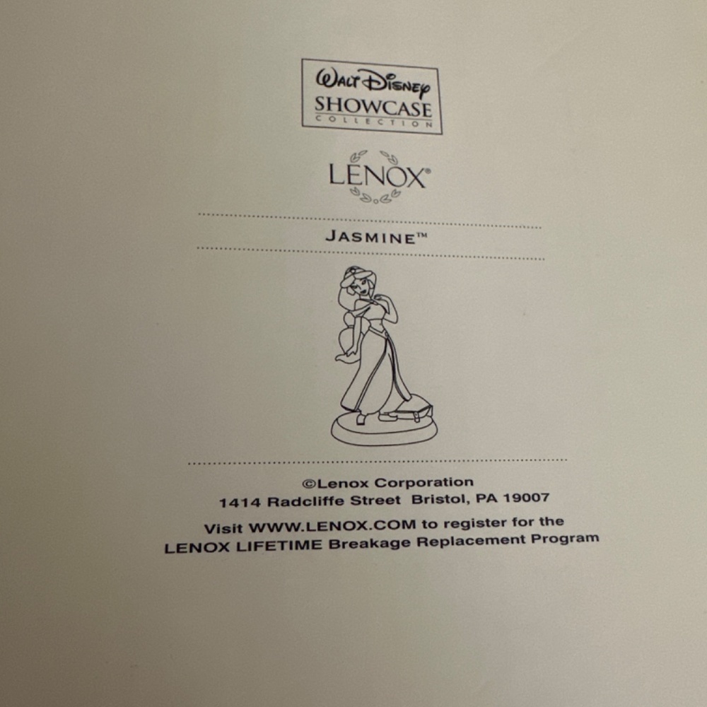 Disney Lenox Jasmine - Picture 2 of 2